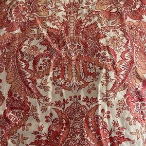 Pottery BarnRed & Cream paisley parson chair covers